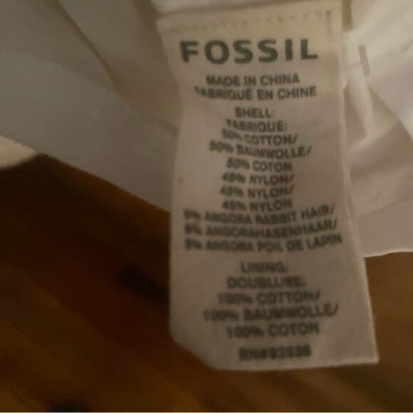 NWT Fossil Brand - Ivory Sweater Dress Cotton Angora w/ Lining - Size XS - Picture 14 of 14